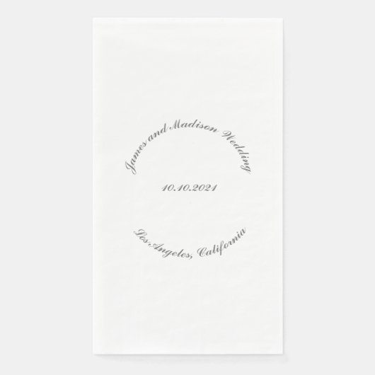 名カスタマイズ前、灰色の曲線結婚文字 (正面)