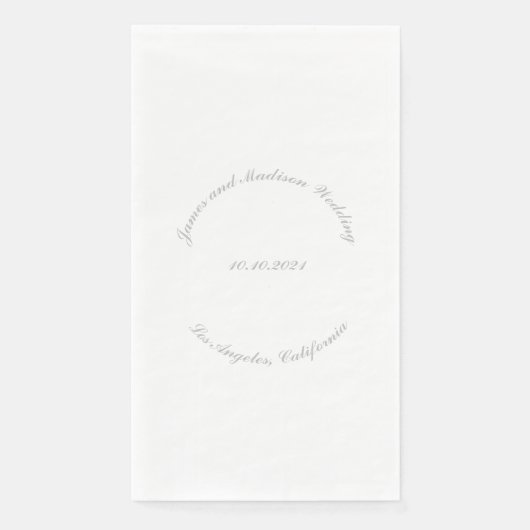 名カスタマイズ前、灰色の曲線結婚文字 (正面)