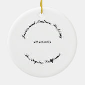 名カスタマイズ前、黒丸結婚文字 セラミックオーナメント (裏面)