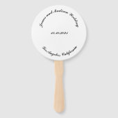 名カスタマイズ前、黒丸結婚文字 ハンドファン (裏面)