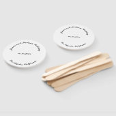 名カスタマイズ前、黒丸結婚文字 ハンドファン (組立なし)