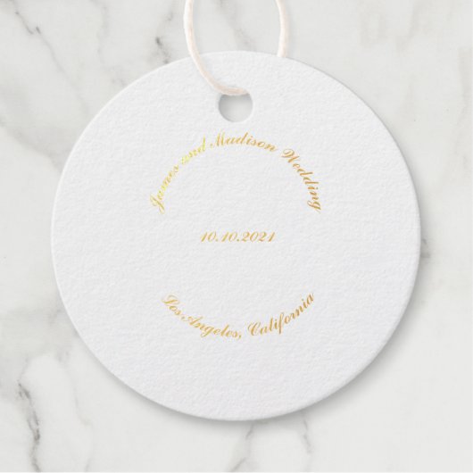 名カスタマイズ前、黒丸結婚文字 フェイバータグ (正面)