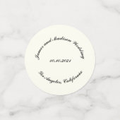 名カスタマイズ前、黒番アイボリー結婚の コンフェッティ (スモール正面)