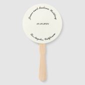 名カスタマイズ前、黒番アイボリー結婚の ハンドファン (裏面)