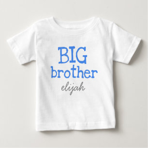 名カスタマイズ前Blue文字Big Brotherを追加 ベビーTシャツ