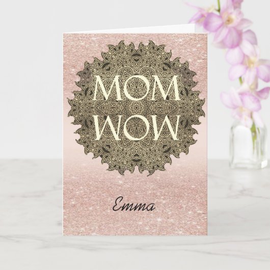 名カスタマイズ前MOM WOWマンダラ美的挨拶 カード (蘭)