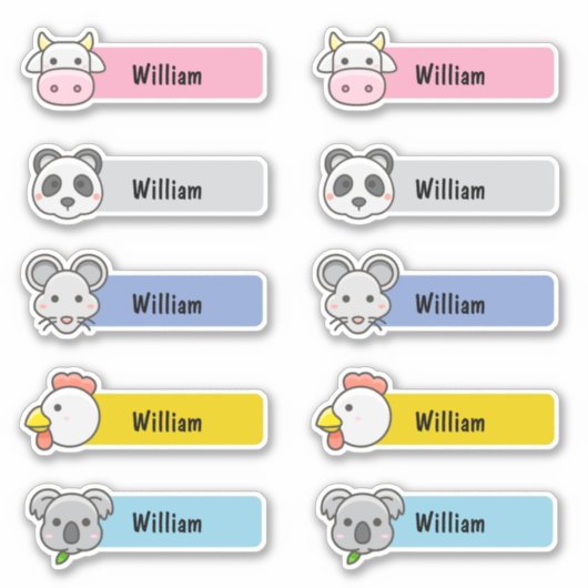 名カスタマイズ名かわいいかわいいデイサービスステッカー シール (正面)