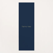 名カスタマイズ名モノグラム海軍ブルー金ゴールド ヨガマット (正面)