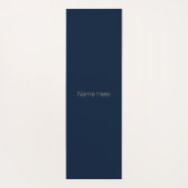 名カスタマイズ名モノグラム海軍ブルー金ゴールド ヨガマット (裏面)