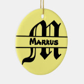 名カスタマイズ字オーナメント セラミックオーナメント (右)