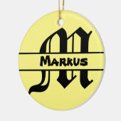 名カスタマイズ字オーナメント セラミックオーナメント (左)