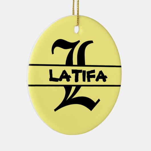 名カスタマイズ字オーナメント セラミックオーナメント (右)