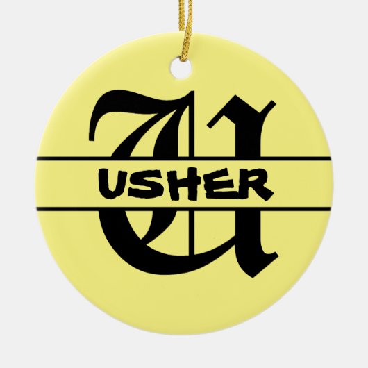 名カスタマイズ字オーナメント セラミックオーナメント (正面)