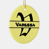 名カスタマイズ字オーナメント セラミックオーナメント (右)