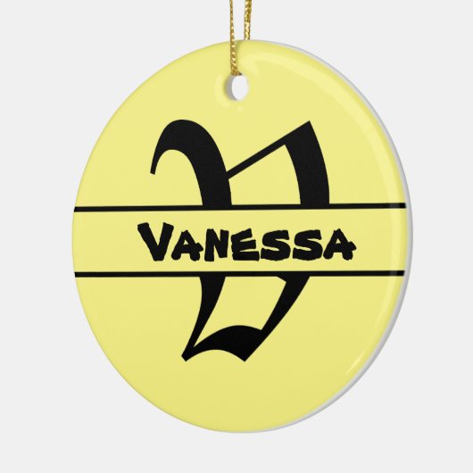 名カスタマイズ字オーナメント セラミックオーナメント (左)