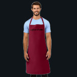 名カスタマイズ文字制バエレガントルガン エプロン<br><div class="desc">名カスタマイズ前ミニマエレガントリストburgundyブラックエプロンカスタマイズは、名前、引用文、フレーズ、または文字でパーソナライズされた名前、陶器、陶磁器、工芸品、仕事、キッチン、ベーキング、バーベキュー、グリル、およびビジネスや店などのための調理師</div>
