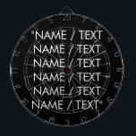 名カスタマイズ文字最小エレガント白黒 ダーツボード<br><div class="desc">名カスタマイズ前文字ミニマルエレガント白黒Dartボーカスタマイズド、名前、引用文、フレーズ、または文字でパーソナライズ</div>
