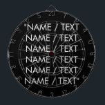 名カスタマイズ文字最小エレガント白黒 ダーツボード<br><div class="desc">名カスタマイズ前文字ミニマルエレガント白黒Dartボーカスタマイズド、名前、引用文、フレーズ、または文字でパーソナライズ</div>