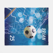 名カスタマイズ称ナンバーサッカーゴール毛布 フリースブランケット (正面(横))