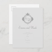 名カスタマイズ称、イニシャル、フレーズ愛 案内ポストカード (正面/裏面)