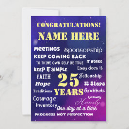 名カスタマイズ/マイルストーン12ステップ回復カード シーズンカード