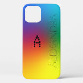 名カスタマイズ&モノグラムトレンディーフォントレインボー Case-Mate iPhoneケース (裏面)