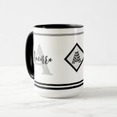 名カスタムモノグラムの前&イニシャルギフト付きマグカップ マグカップ (正面左)