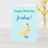 名カスタム刺付きパーソナライズされたカード カード (黄色い花)