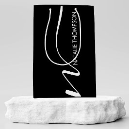 名カスタム前が黒パーソナライズされたのモノグクールラム ミディアムペーパーバッグ