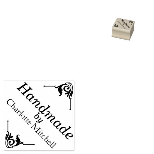 名カスタム前で手作りパーソナライズされたした ラバースタンプ (押印)