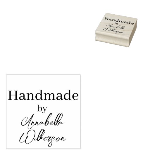 名カスタム前で手作りパーソナライズされたした ラバースタンプ (押印)