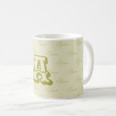 名カスタム前とイニシャルとモノグラームマグ コーヒーマグカップ (正面右)