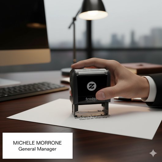 名カスタム前と役職を特徴とするOfficeスタンプ セルフインキングスタンプ