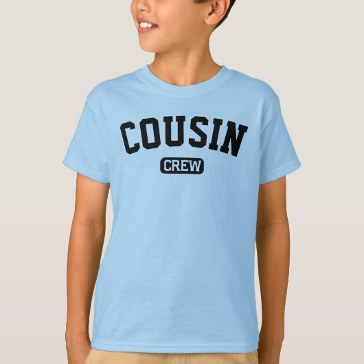 名カスタム前に一致するパーソナライズされた従兄弟クルー Tシャツ (正面)