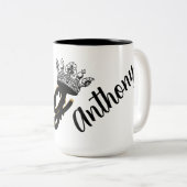 名カスタム前の王金ゴールド冠 ツートーンマグカップ (正面右)