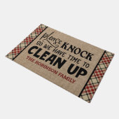 名カスタム前を追加するクリーンアップ時間をノック ドアマット (アングル)