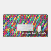 名カスタム前カラフル付き矢印パターン デスクマット (キーボード&マウス)