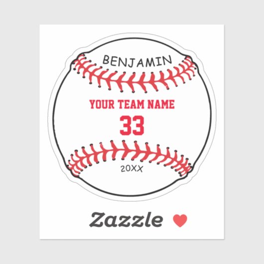 名カスタム前チーム番号キッズ付き野球場 シール (シート)