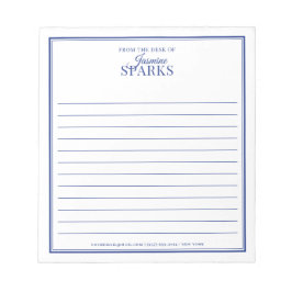 名カスタム前モダンからの青い線 ノートパッド