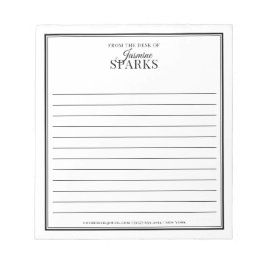 名カスタム前モダンからブラックライン ノートパッド