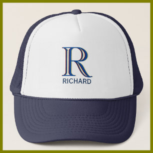 名カスタム前三層モノグラム キャップ