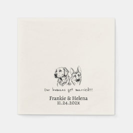 名カスタム前付きナプキンパーソナライズされた婚約 スタンダードカクテルナプキン