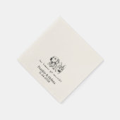 名カスタム前付きナプキンパーソナライズされた婚約 スタンダードカクテルナプキン (角)