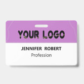 名カスタム前付きビジネスのロゴユーザー独自のロゴ バッジ (裏面)