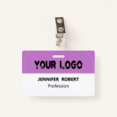 名カスタム前付きビジネスのロゴユーザー独自のロゴ バッジ (正面クリップ)