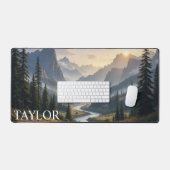 名カスタム前付きマウンテンデスクマット | サミットグローM デスクマット (キーボード&マウス)