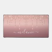 名カスタム前文字バラ金ゴールドデスクマット デスクマット (正面)