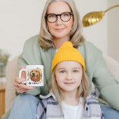 名カスタム前&タイポグラフィ付きペットフォトマモダング コーヒーマグカップ