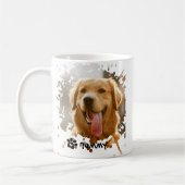 名カスタム前&タイポグラフィ付きペットフォトマモダング コーヒーマグカップ (左)