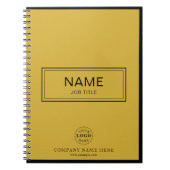名カスタム前&ビジネスロゴ付きスパイラルノートブック ノートブック (正面)